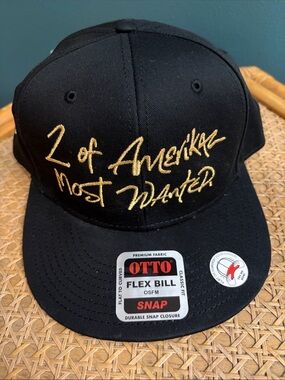 OTTO Black Snapback Hat with Gold Script